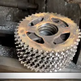From Scrap to Sprocket in 30 Seconds! Watch This FAST & CHEAP Manufacturing Process! #motorcycle #sprocket  #motorbike #recycle #upcycle  #custom #metalwork #manufacturing #engineering #workshop 