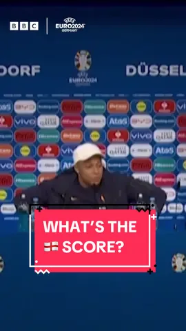 Kylian Mbappe was taking GREAT interest in England v Slovakia during his press conference 👀 #BBCEuros #EURO2024 #FrancevsBelgium #Mbappe 