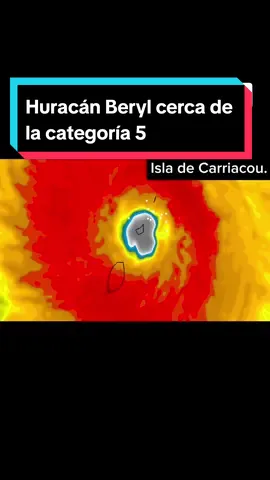 El #huracan #beryl se aproxima a la categoría 5 sus vientos máximos sostenidos son de 150mph (240km/h. Máxima alerta para el #caribe #labmet #hurricane #hurricaneberyl Hurricane Beryl Hurricane Beryl update Hurricane Beryl 2024