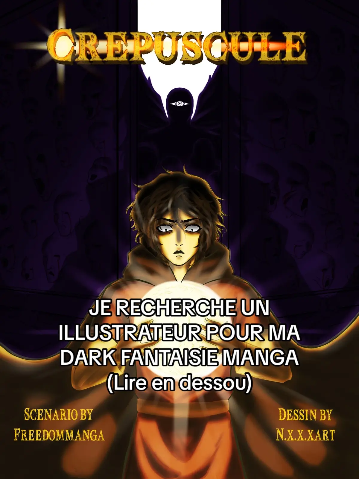 Je recherche un illustrateur pour mon projet manga de dark fantaisie crépuscule ! Le pitch est écrit juste en dessous et le but est simple : préparer un projet d’édition . Je cherche donc un collaborateur passionné avec qui travailler avec une potentielle rémunération et édition de prévue. (je ne peux trop en dire ici) Si vous connaissez ou êtes vous même un illustrateur fan de dark fantaisie contactez moi ! #animanga #manga🇫🇷 #freedomscenario #crepuscule