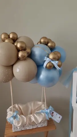 A beautiful gift from heaven 💙 #babyboy #baby #newborn #newbornbaby #babybasket #arrivalbasket #balloons #balloondisplay #babyboxes #balloonideas #giftideas #prince #sentfromheaven 