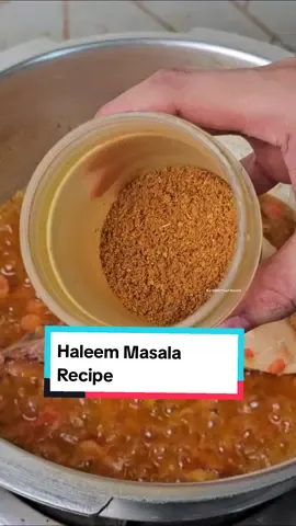 Haleem Masala Recipe 😋 #samiullahfoodsecrets #samiullahrecipes #haleem #foryou #foryourpage Ingredients Zeera (Cumin) 1 tspSonf (fennel seeds) 1 tspAjwain (carom seeds) 1/2 tspSabaz ilachi (green cardamom) 4 to 5Dar cheeni (Cinnamon sticks) 3 Stick Kali Mirch (Black papper) 1 tspBari ilachi (black cardamom) 2 pcLong (cloves) 10 pc Javitri (Nutmeg Mace) 2 PCJafil (Nutmeg) 1 PC Badiya khtai (Star anise) 2 PCNamak (Salt) 1 tspLal Mirch (Red chili) 1 tspHaldi (Turmeric powder) 1/2 tspAdrak (Ginger powder) 1/2 tspTatri (Stric accied) 1/3 tsp
