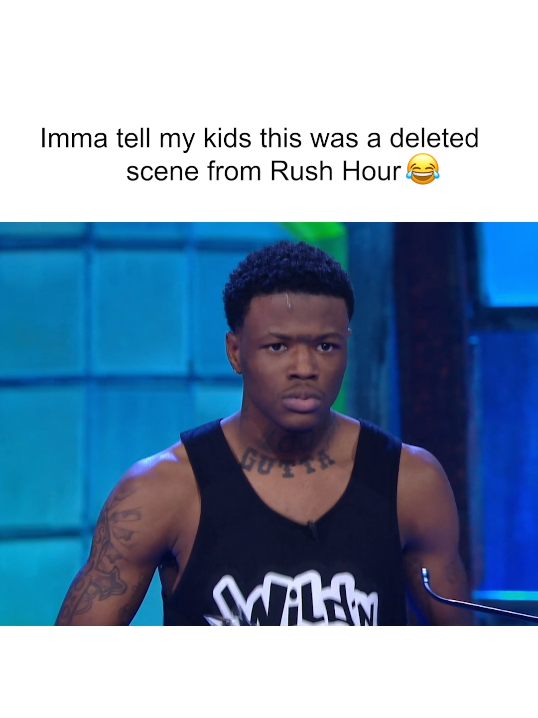 Spot the difference 😂 #WildNOut #thanksfornothing #dcyoungfly #timchantarangsu #rushhourmovies #rushhour #movies #funny #reanactment #lol