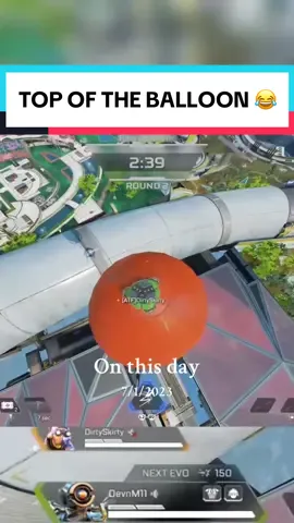 Throwback to when I got on top of the jumptower balloon. 😂 #apexlegends #apex #apexlegendsclips #apexlegendsmemes #apexfunnymoments #onthisday #foryou #fyp #fypシ゚viral 