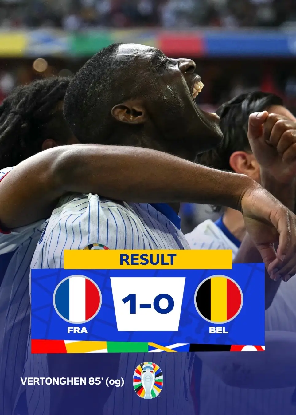 France into the Quarter-Finals 😤 #EURO2024 #FrancevsBelgium 