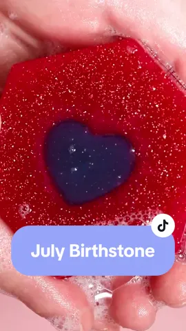 July Birthstone Soap: Ruby & Onyx ❤️🖤 Ruby is a deep red gemstone that symbolizes passion, vitality, and youth. July’s alternate birthstone, Onyx, is thought to bring strength and protection to those who wear it. #BrambleOn #brambleberry #handmadesoap #soapmakersoftiktok #meltandpour #coldprocesssoap #soapmaking #soapshare #julybirthday #julybirthstone #diysoap 