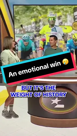 ⭐️ “It shows you that talent comes from absolutely everywhere!” The Breakaway discussed the weight of Binian Girmay’s win across the cycling world 👏 #cycling #TourDeFrance #roadcycling