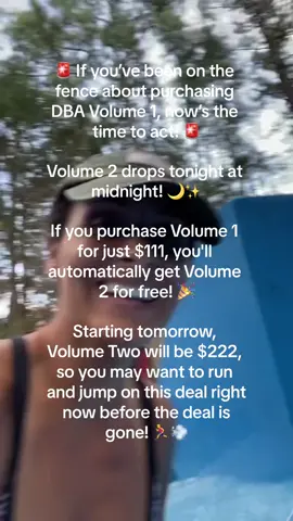 🚨 If you’ve been on the fence about purchasing DBA Volume 1, now’s the time to act! 🚨 Volume 2 drops tonight at midnight! 🌙✨ If you purchase Volume 1 for just $111, you'll automatically get Volume 2 for free! 🎉 Starting tomorrow, Volume Two will be $222, so you may want to run and jump on this deal right now before the deal is gone! 🏃‍♂️💨 #dba #digitalbossacademy #MRR ##digitalproducts #learntiktok #tiktoktips