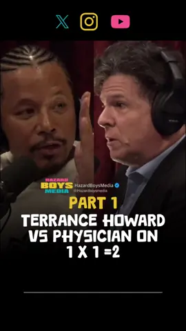 Terrance Howard vs physician on 1 x 1 =2 (part 1) #terrancehoward #joerogan #physics #maths #jre #fyp #hazardboys 