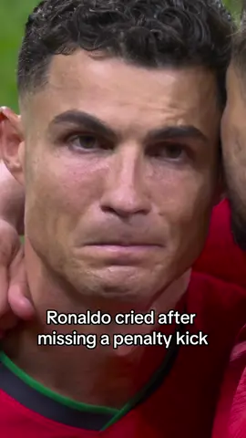 Cristiano Ronaldo really broke down into tears after missing a crucial penalty kick for Portugal 😭 #summerofstars #EURO2024 #portugal #ronaldo 