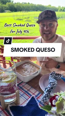 Smoked Queso Recipe for July 4th😋🇺🇸 - 1 lb sausage - 16 oz of pepperjack - 1 whole block of Velveeta - 1/2 of an Onion - 4 jalapeno peppers  - 1 can of Rotel - 1 can of Black Beans - Milk as needed  Put on your Smoker at 300* for about 2 hours! Stir and add milk as needed!  #smokedqueso #recipes #Recipe #4thofjuly #july4th 