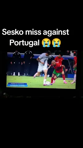 Sesko missed great opportunity against Portugal towards the end during Extra time #ajidefila #football #ronaldo #sesko #slovenia #portugal 
