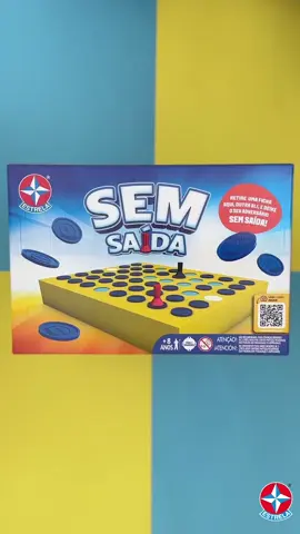 No Sem Saída, cada movimento é crucial. Seu objetivo? Deixar seu oponente sem saída ao movimentar seu peão apenas sobre as fichas azuis e retirar uma ficha a cada jogada.🚀 DESTAQUES DO SEM SAÍDA: 🧠Estimula o raciocínio lógico e a estratégia. 🔢 Diversão garantida para crianças a partir de 7 anos. 🧑‍🤝‍🧑Desafio para 2 jogadores. Quer garantir o seu? 📲 É só acessar o nosso site www.estrela.com.br ou ir até a loja de brinquedo mais próxima de você. #BrinquedosEstrela #Estrela #JogosDeEstratégia #Jogo #Jogos #Brinquedo #Brinquedos #JogosDeTabuleiro #Jogo #Jogos #JogosEstrela #JogoDeTabuleiro #BoardGame #Diversão #Diversao #Criança #Crianças #Infancia #Brincar #JogosEducativos #BrincadeiraDeCriança #DiversaoOffline #JogosParaCrianças #JogosParaFamilia