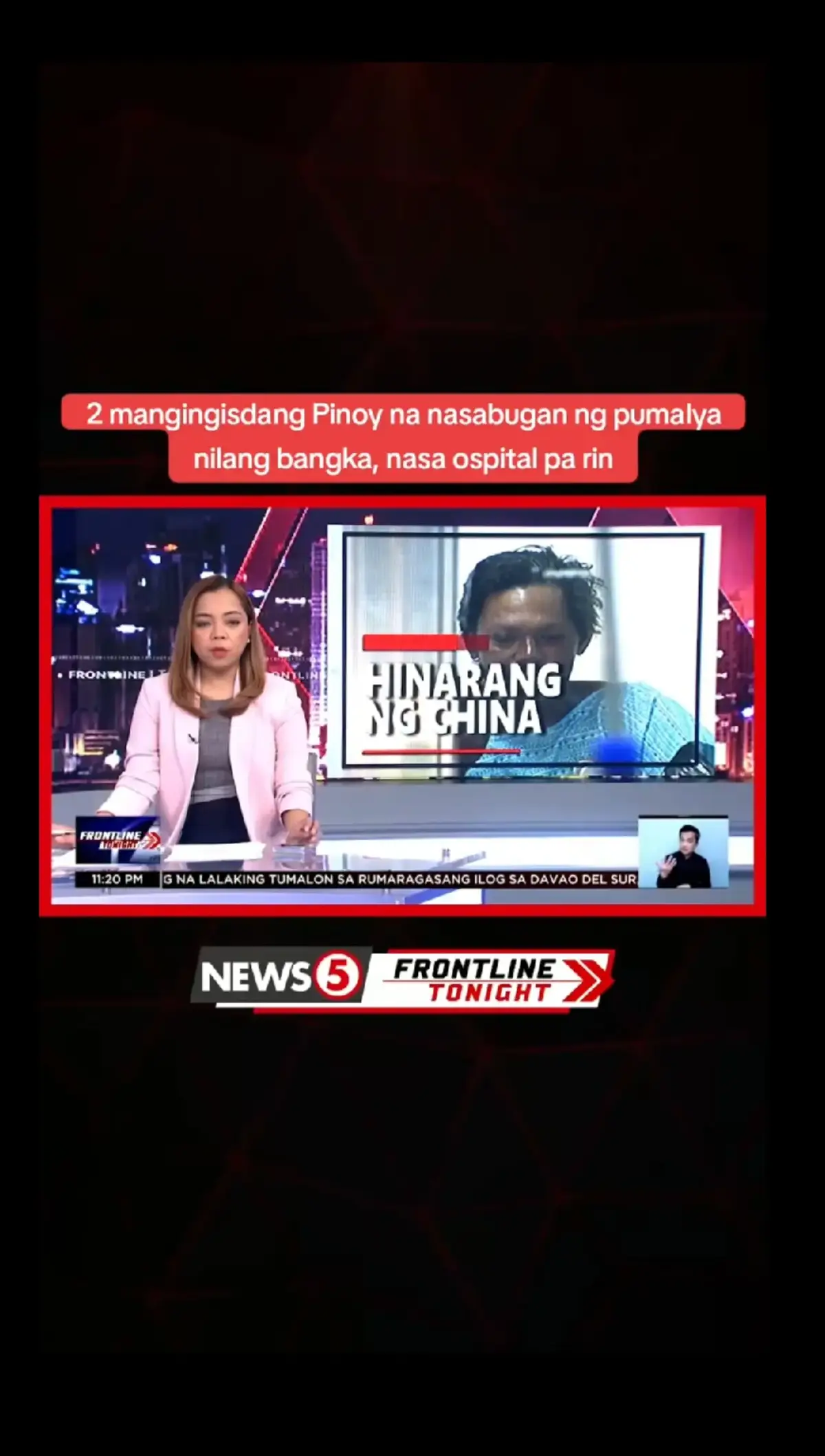 Ikinuwento sa News5 ng mga  mangingisdang Pinoy kung paanong hinarang ng China coast Guard ang rescue mission para sa sumabog na bangka sa Panatag Shoal. Inalmahan naman 'yan ng China sabay giit na nag-alok pa umano sila ng tulong. #FrontlineTonight #News5 #BreakingNews #newsph #fyp #