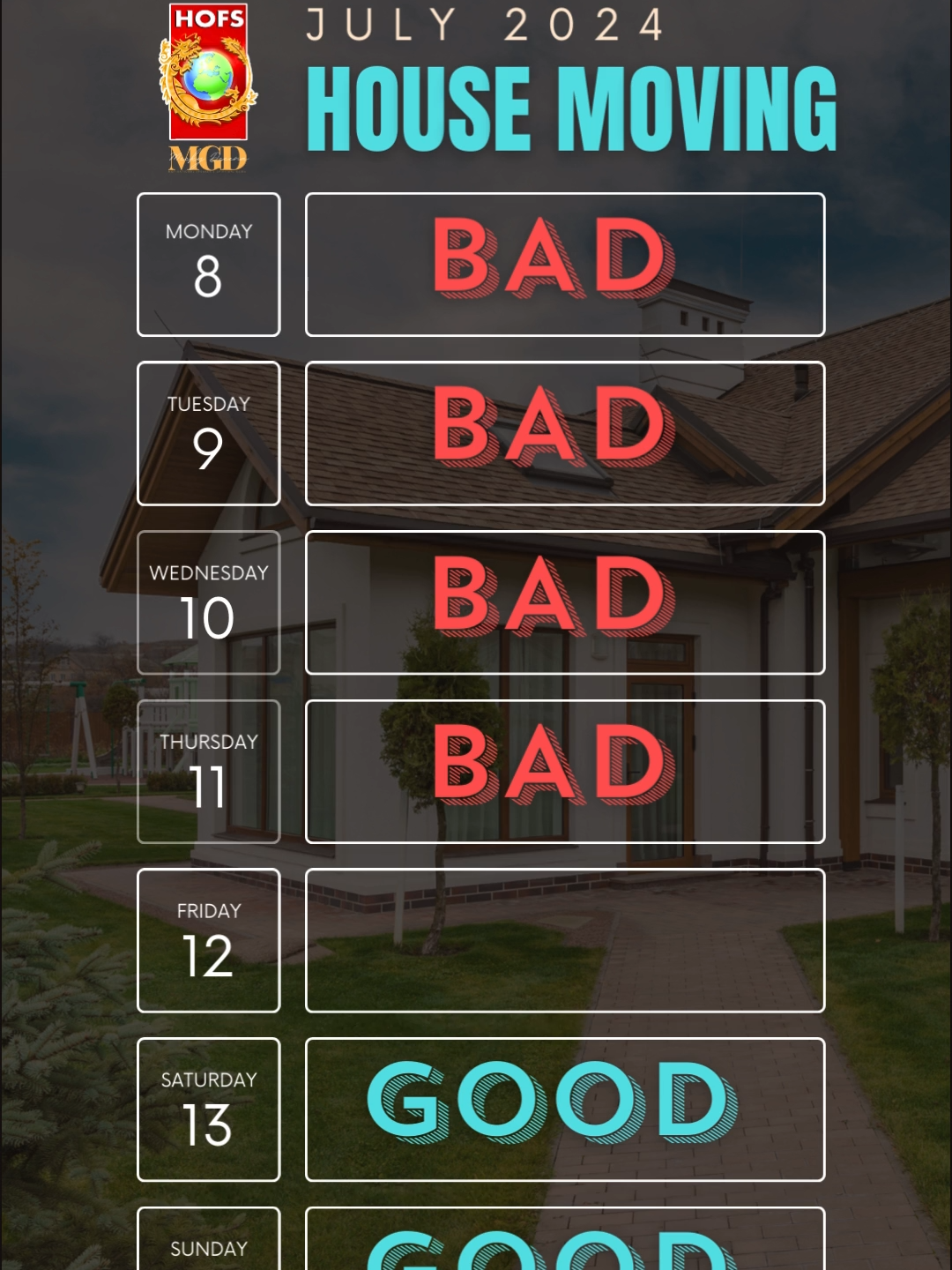 Naghahanap ng pinakamagandang araw para sa lipat-bahay? ✨🏠 Alamin natin kung kailan maswerte ang paglipat ngayong Hulyo para sa bagong simula at positibong vibes sa inyong tahanan!  #house #lipatbahay #advice #wealth #prosperity #newyear #life #change #opportunitiesph #fengshui #fengshuitips #ready2024withMGD #fengshui101withMGD #meckyourmove #meckydecena #meckyknows #hofsmanila #hofs #fyp #trendingnow #trending #motivationalquotesdaily #lifecoach #goal