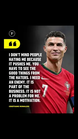Cristiano Ronaldo said this about having haters. ⚽️ What do y’all think⁉️ #RoadTo15Million #Pubity 