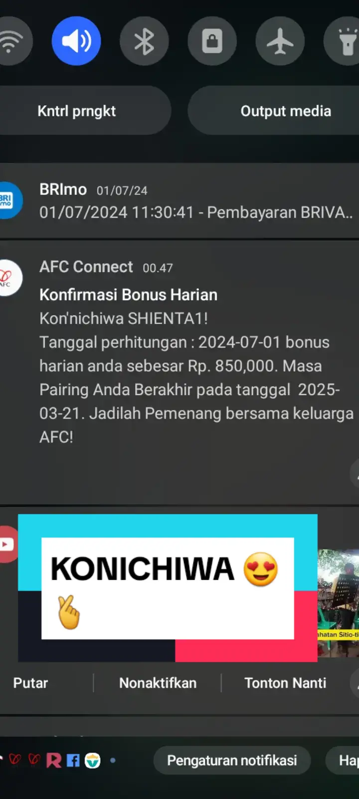 Bersyukur selalu, Tuhan cukupkan segala kebutuhan kami😇 Tetap semangat, akan ada saatnya panen berlimpah AFC dapat sehatnya dapat peluang bisnisnya Gabung yukkkk #multilevelmarketing #pejuangonline #solusisehat #produkjepang #paten #mims #viral #superfood