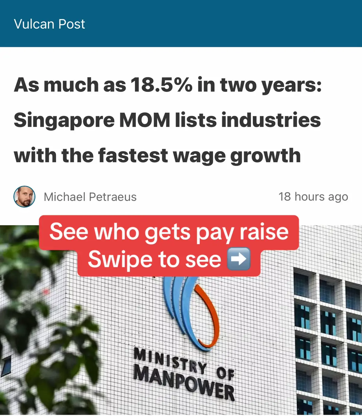 Pay raise across all industries. Jolly good times.  Article credit : Vulcan Post  #singpapore #tiktoksgviral #foryou #singaporelife #singaporetrending #singaporenews #sgtiktok #singaporetiktok #singaporetiktok 