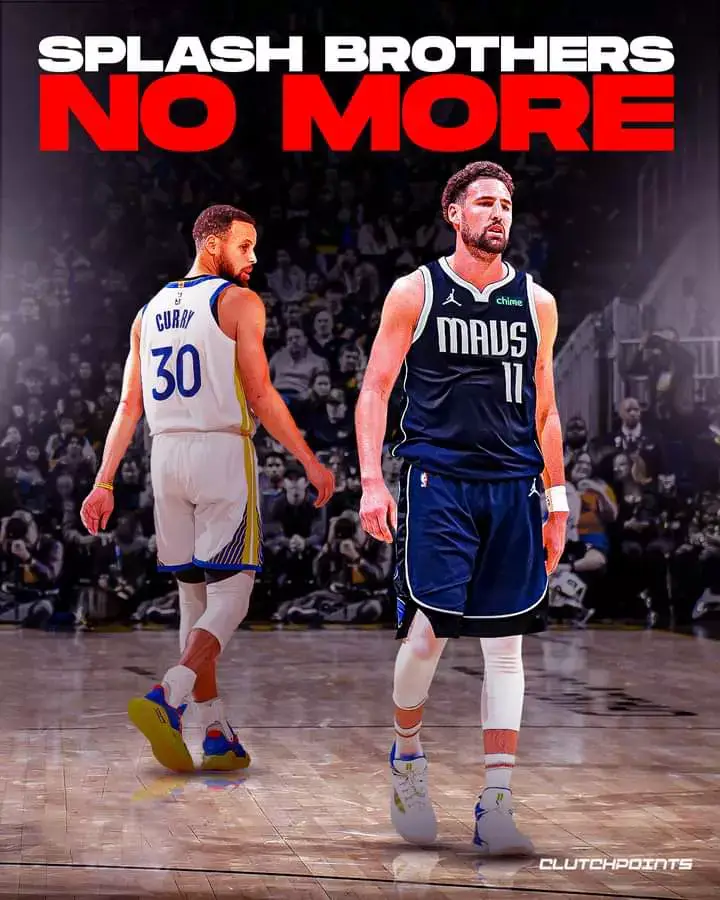 End of an era. 😔 #klaythompson #stephencurry #splashbrothers #fyp #foryou #nbaedits #basketball #viral #trending 