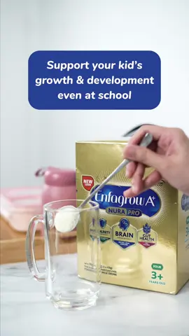Moms, support your child's nutrition even at school with a glass of  Enfagrow A+ Four!  #Enfagrow #ReckittPH #momsoftiktok #milkfortoddlers #momslife