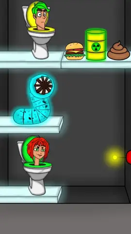 Radioactive danger!! Skibidi Toilet Girl & Skibidi Toilet Man trying to save#fyp#cartoon#skibidi