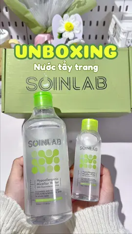 Tẩy trang dịu nhẹ mà giá HSSV nè #SOINLAB #taytranggiare #nuoctaytrang #unboxing #binariviu 