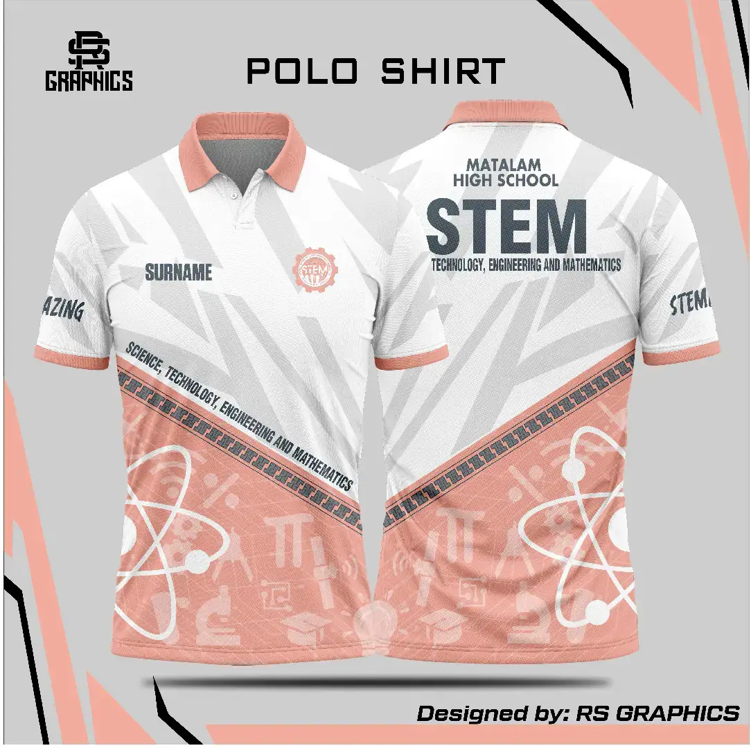 Relay out STEM Polo shirt Design for Matalam High School. ctto of the design. Pm for Layout Inquiries Software: CorelDraw NOTE! DESIGN only not the actual Polo Shirt. #poloshirt #poloshirtlayout #graphicdesign #designlayout #rsgraphics #fypage #fyp #coreldraw #graphicartist #stempoloshirt #stem 