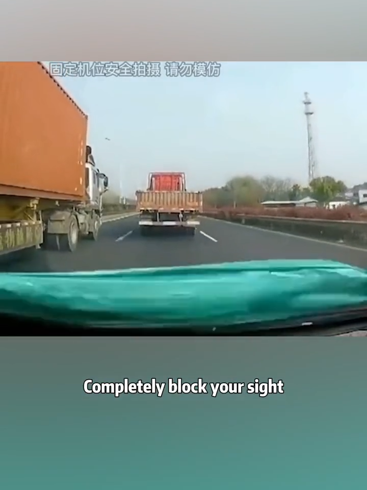 What would you do if your view was blocked while driving? #driving#cartok#automobile#yourcar