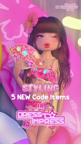 🌺Styling the 5 NEW CODE ITEMS in Dress to Impress! #dresstoimpress #roblox #outfit 