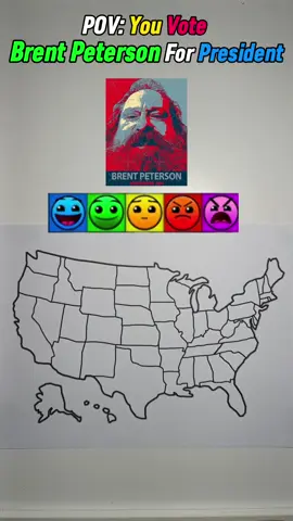 POV: You Vote Brent Peterson For President 🇺🇸 - Interesting USA Maps 🌇🌃 #fyp #foryou #map #mapa #art #artist #geography #american #america #americans #usa #mapping #drawingmaps #mapdrawing #election #president  #brentpeterson2024 