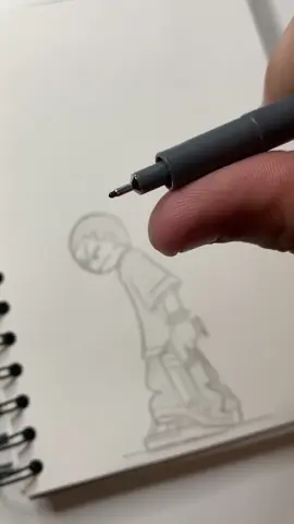 Relax and watch me ink my sketch! #howtodraw #artistsoftiktok #tutorials #easydrawing #drawingtutorial 