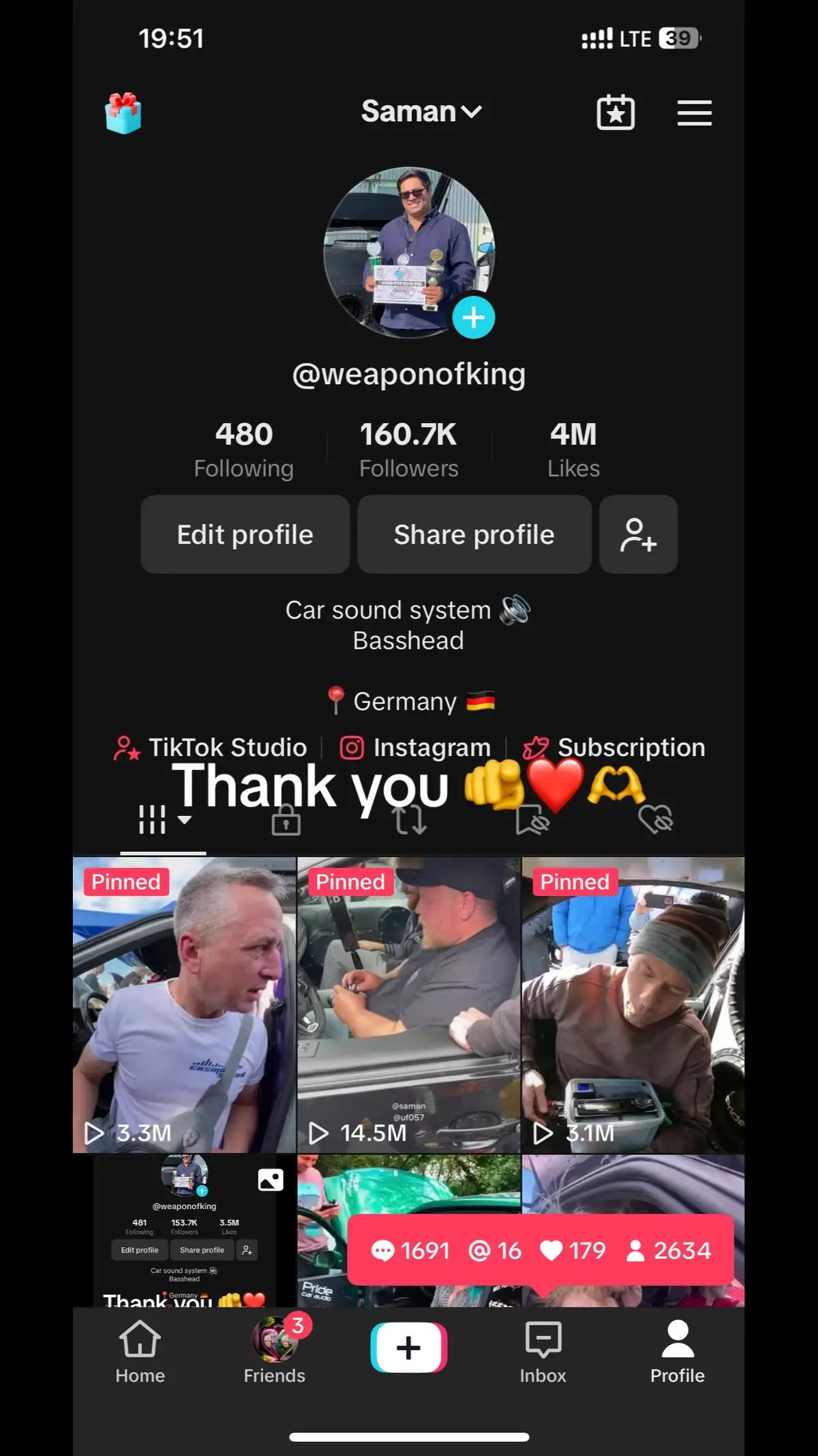 Now we are 160k follower and 4milion like thank you for support🫶🥰❤️🙏