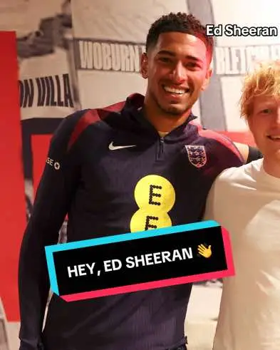 Good to have you with us, @Ed Sheeran ❤️ #england #threelions #EURO2024 #edsheeran 