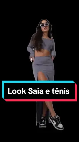 Inspiracão de Look viral. Saia longa e cropped manga longa tipo luvinha. 🤌✨😍 #lookinspiração  #foryou #viral #fortoupage #saialongacomfenda 