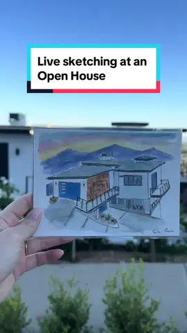 Recently had the opportunity to live sketch at an Open House in Rancho Cucamonga. This stunning 3-level home has an elevator AND two kitchens. I wonder who the lucky buyer will be 👀 #openhouse #sketching #ranchocucamonga #realestate 