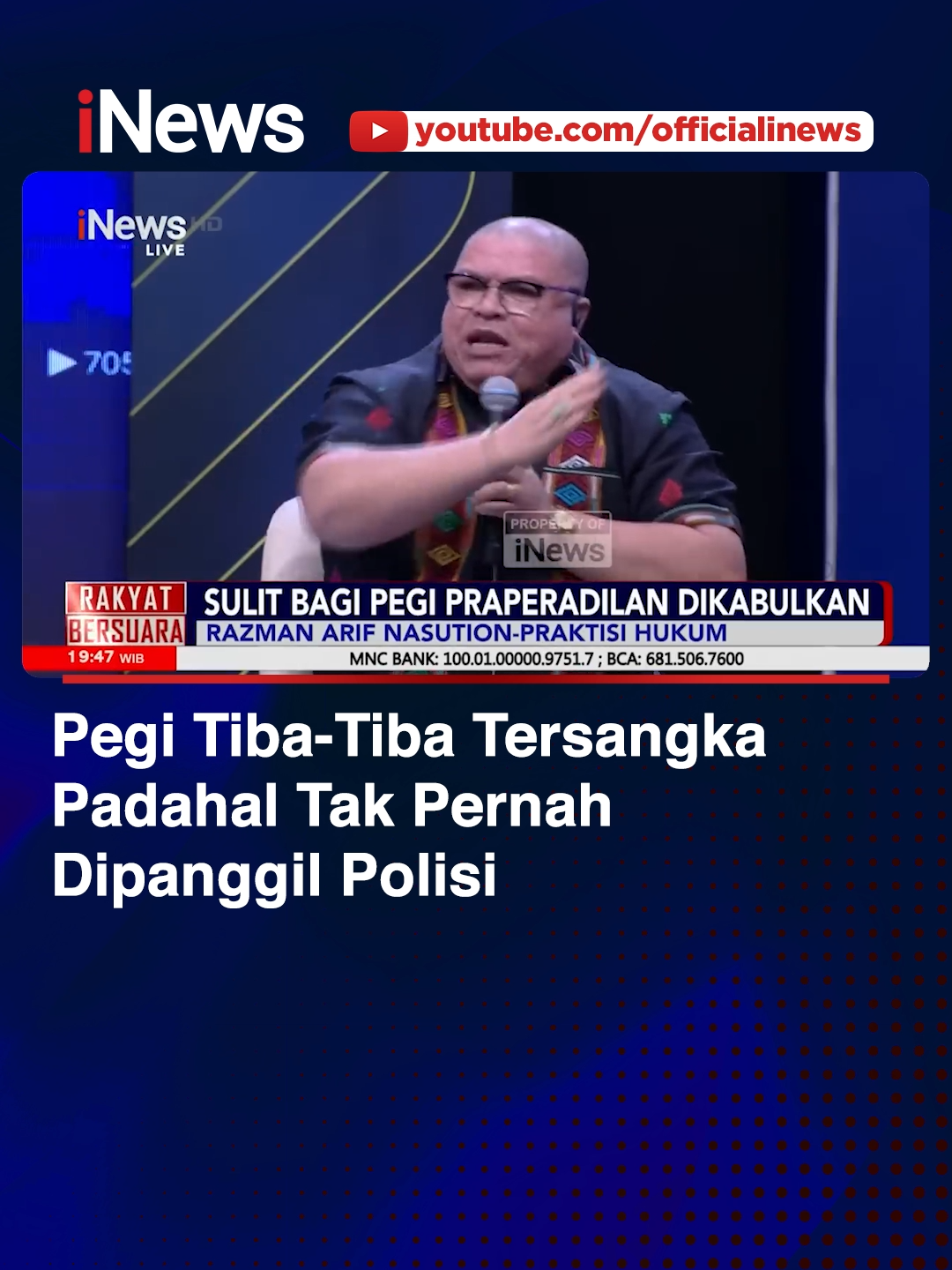 Sejumlah Fakta baru terungkap dalam kasus penghilangan nyawa Vina dan Eky di Cirebon pada 2016 lalu.  Kakak dari salah satu terpidana Supriyanto mengaku masih memiliki hubungan keluarga dengan RT Pasren yang merupakan salah satu saksi pada persidangan 2016 lalu. Ia mengatakan pada saat itu meminta Pasren untuk memberikan kesaksian dengan jujur dan sebenar-benarnya. Menanggapi hal tersebut, pengacara Pasren Eza Syarief dengan tegas akan melakukan somasi kepada salah satu keluarga terpidana. Hal itu diungkap lantaran telah terjadi intimidasi terhadap Pasren saat pengungkapan kasus pembunuhan Vina dan Eky pada 2016. CIL #iNews #RakyatBersuara #Vina #VinaCirebon #Pegi #NewsUpdate #Cirebon