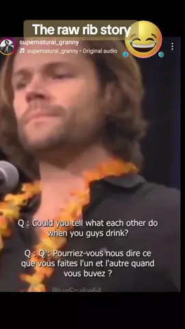 The raw rib story #🤣🤣🤣  #Jaredpadalecki #Jensenackles #J2LOve💘 #supernaturalfamilyforever #spnfamily #🤣🤣🤣 