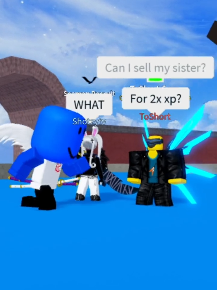 He did not care about his sister #bloxfruits#toslow#roblox