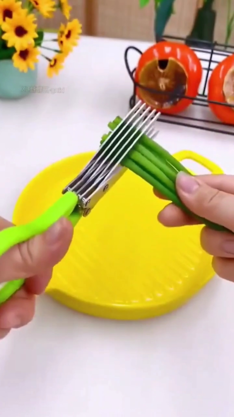 3/5Layer Vegetable Scissors Multi-function Kitchen Scissors Stainless Steel Scallion Badeand Scissor