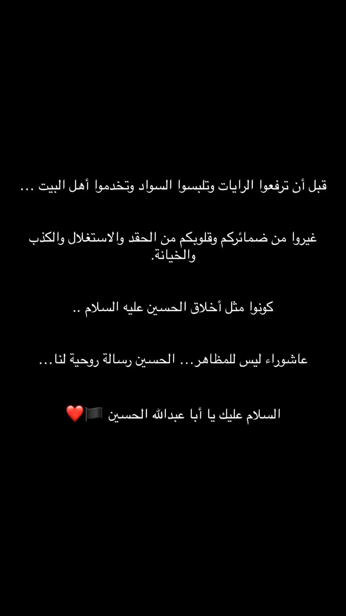 لا شى يشبه الحسين 🖤