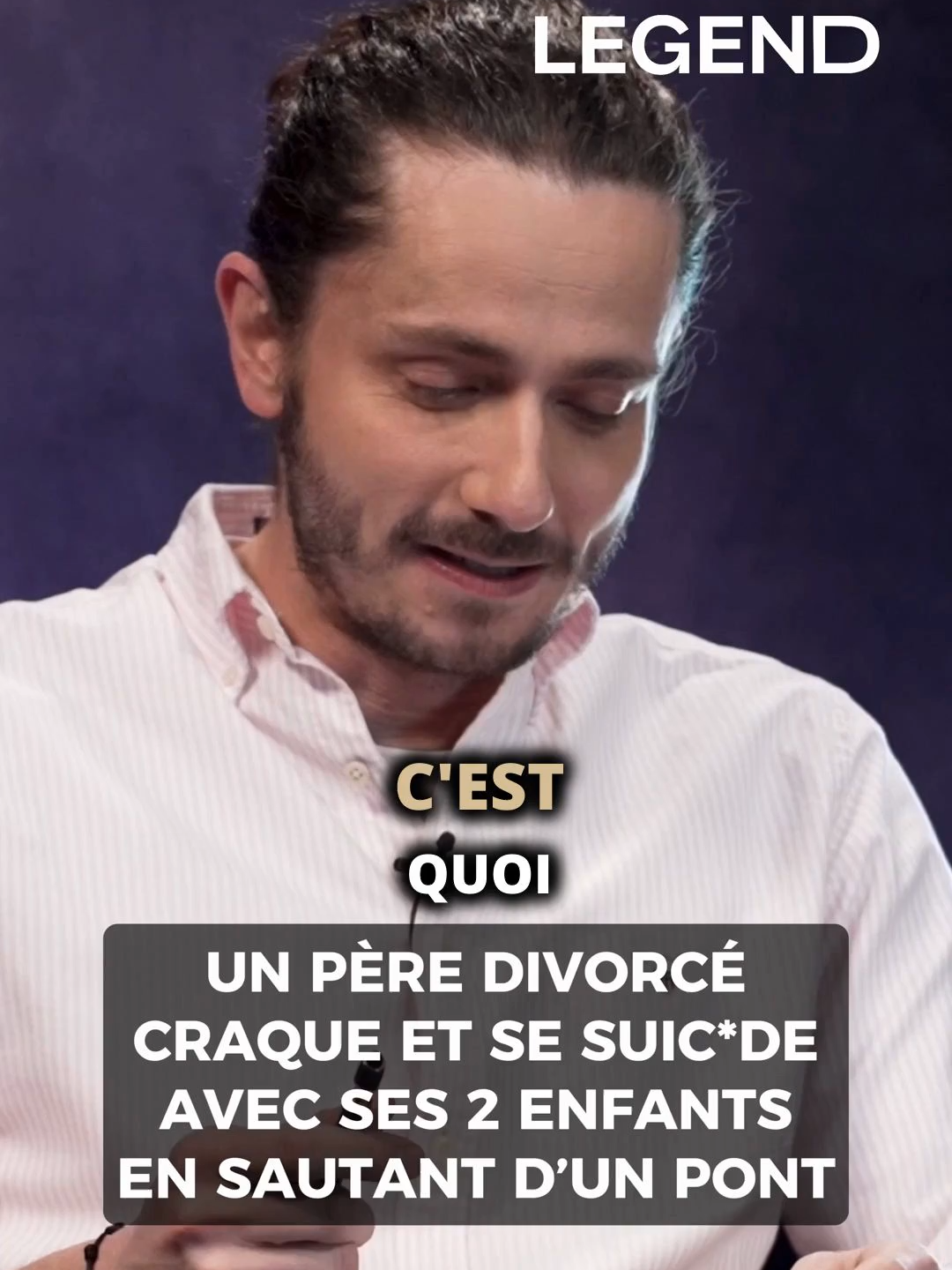 Un père divorcé craque et se su*ci!de avec ses deux enfants en sautant d'un pont ⬆️ L'interview complète est disponible sur la chaîne YouTube de LEGEND ainsi qu'en podcast sur toutes les plateformes 🔥 #legend #legendmedia #guillaumepley