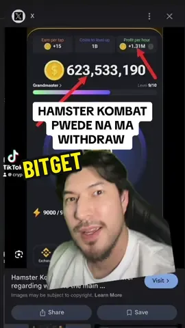 Replying to @what?. HAMSTER KOMBAT PWEDE NA MA WITHDRAW OMG!!! #hamsterkombat #hamsterkombattelegram #hamsterkombatairdrop #foryoupage #fyp #cryptotips #cryptocurrency #cryptonews #cryptopareh 