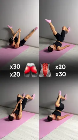 Glutes & Pelvic Floor Wall Workout 🔥 Busy moms, if you wanna get more toned ABS, healthy pelvic floor and round buttocks… Try these 4 wall exercises at home! Tag your mamas in the comments🤫 Outfit & yoga mat @betterme_app 🛍️ #absworkout #homeworkout #coreworkout #sixpack #pelvicfloor #wallworkout #coreworkout #flatstomach