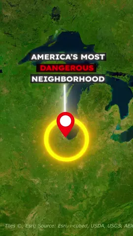 The most dangerous neighborhood in America😳😳  #fyp #usa #unitedstates #facts #geography #nowyouknow #geotok #learning #LearnOnTikTok #maps #map #usa🇺🇸 #oblock 