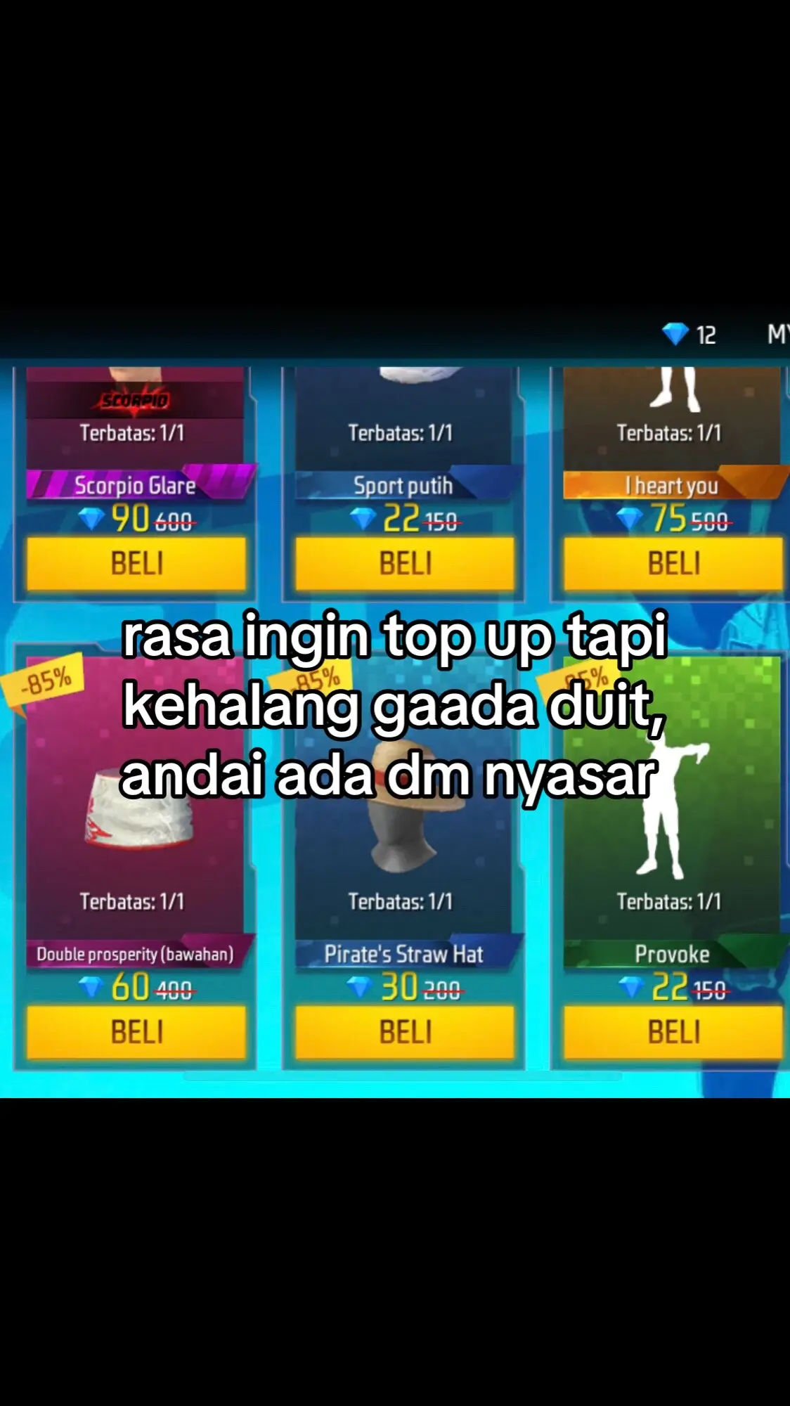 btw pada dapet brp % ?                #freefire #fyp #JelajahLiburan #misterishop 