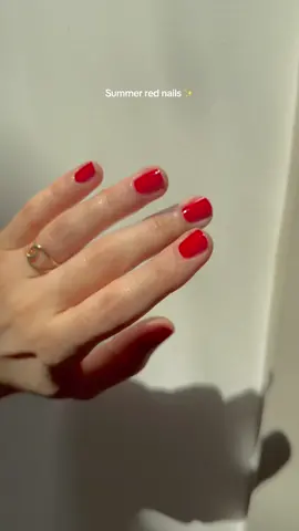 Such a gorgeous shade of red ✨❤️ perfect for this season! #rednails #summermanicure #redmanicure #nails #manicure #fy #fyp #foryou #foryoupage #fypage #fypシ゚viral #fypツ 