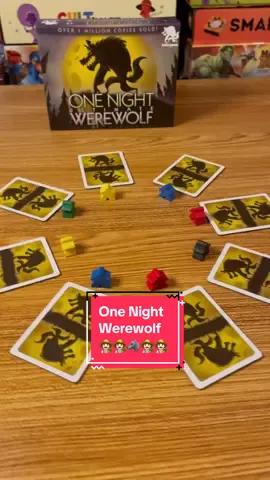 Everyone close your eyes 😱🐺😰 One night werewold is definitely the best version of werewolf to exist. Its fast, its thrilling and the beat part is there no player elimination! Its cheap for a great party game(goes from 3-10 players btw) and there is also different sets so you can mix and match!  Game will be in Bio! This game was created by @beziergames #partygames #werewolf #GameNight This video is Sponsored 🥳🐺