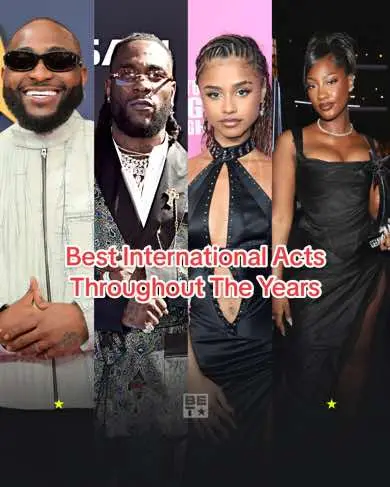 Did you know the first #BETAwards ‘Best International Act’ was awarded in 2018? We love how the category has grown and evolved! Swipe left to see who has won throughout the years! #Davido #Tems #BurnaBoy #Tyla #International 