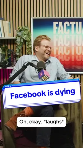 Facebook is dying, now only full of ads and AI shrimp Jesus. Check out the new Factually! episode with Ed Zitron wherever you get podcasts!