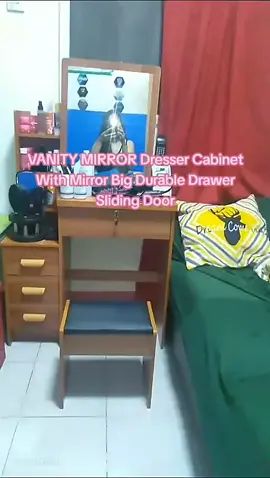 VANITY MIRROR Dresser Cabinet With Mirror Big Durable Drawer Sliding Door #vanitymirror #dresser #dressercabinet #vanitycabinets #slidingdrawer #vanitymirror #drawercabinet #fyp 
